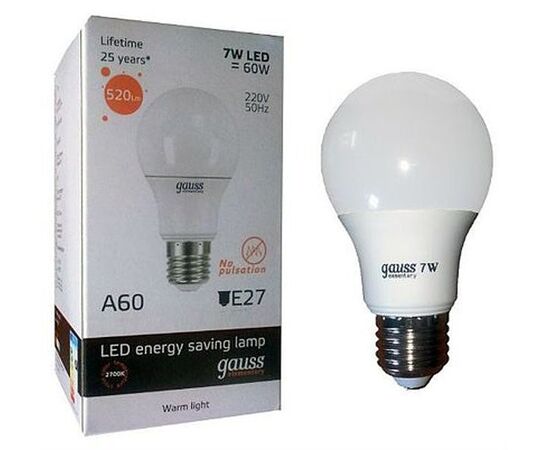  Лампочка Gauss 23227A Elementary A60 7W 