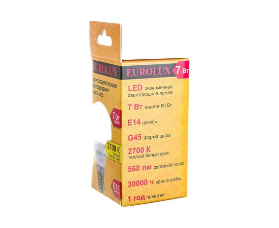  Лампа светодиодная Eurolux LL-E-G45-7W-230-2 