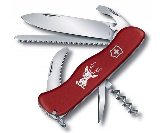  Нож перочинный Victorinox HUNTER (0.8573) 111мм 12функций красный 