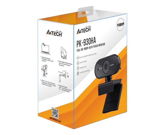  Камера Web A4Tech PK-930HA черный 