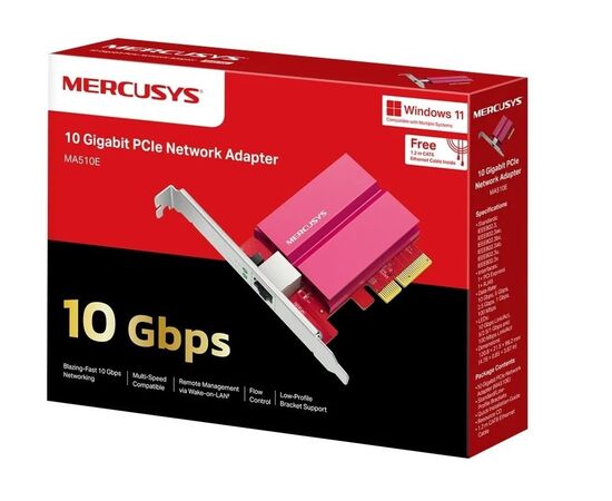  Сетевой адаптер Mercusys MA510E PCI-Express 10Гбит/с 