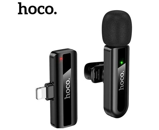  Микрофон HOCO L20 Fair wireless microphone iP (черный) 