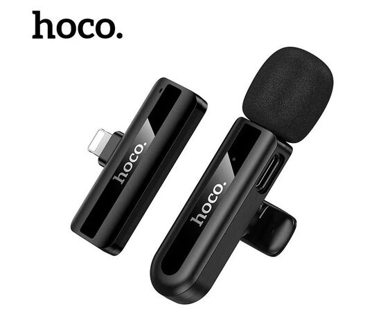  Микрофон HOCO L20 Fair wireless microphone iP (черный) 