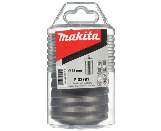  Коронка Makita P-03791 по бетону Д=65мм Дл=100мм (1пред.) для перфораторов 